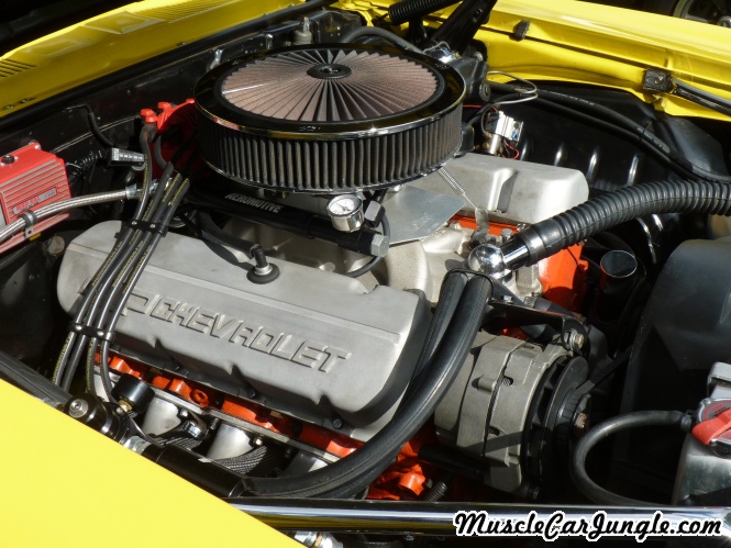 1969 Yellow Camaro Big Block Engine